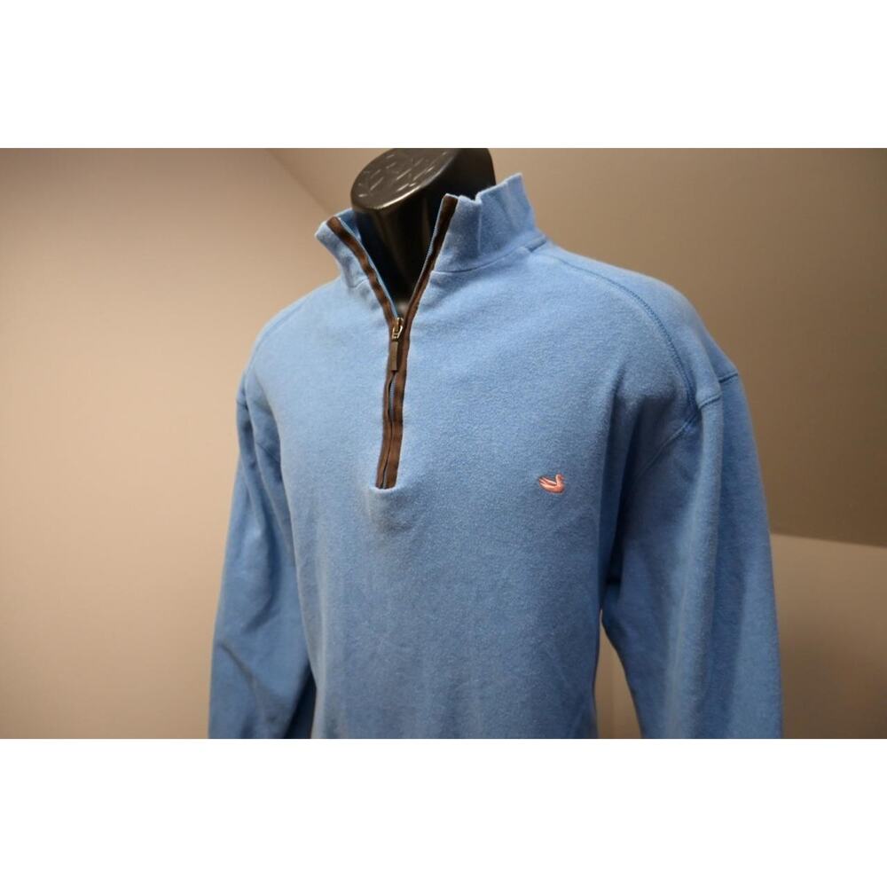 Southern Marsh 1/4 Zip Neck Sweater Pull Over‎ Blue Mens Size Medium Short
